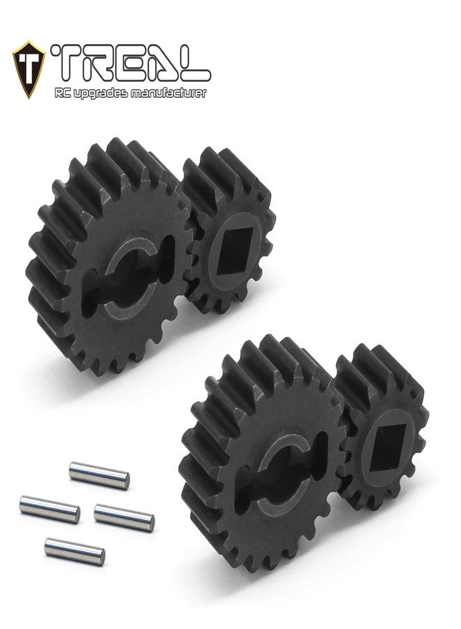 TREAL SCX10 III/Capra Overdrive Portal Gears Harden Steel Gears Compatible with Axial 1/10 SCX10 3 Capra (14T/21T),Overdrive 27% - Image 2
